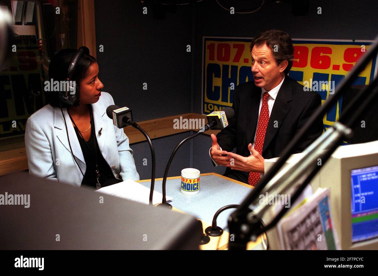Tony Blair visits Choice FM Radio Station David Sandison /The