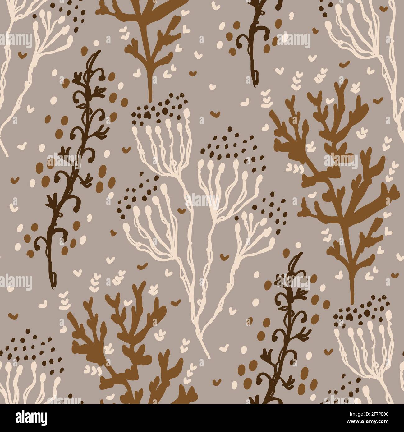 Warm Earthy Tones Fabric Wallpaper and Home Decor  Spoonflower