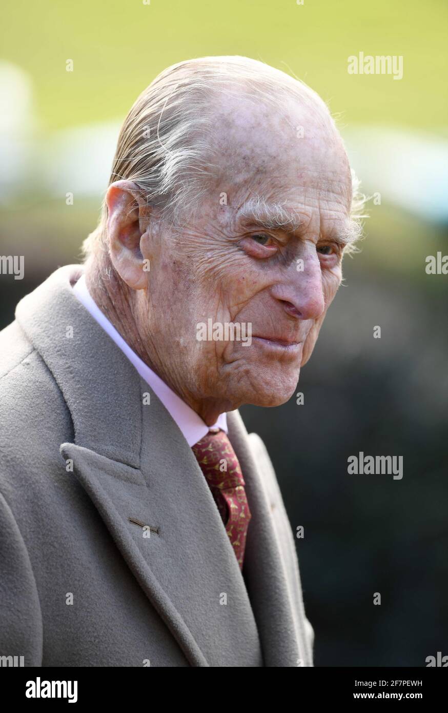 File photo dated 04/02/18 of the Duke of Edinburgh attending St Peter and Paul Church in West Newton, Norfolk, for a Sunday morning service. The Duke of Edinburgh has died, Buckingham Palace has announced. Issue date: Friday April 9, 2020. Stock Photo