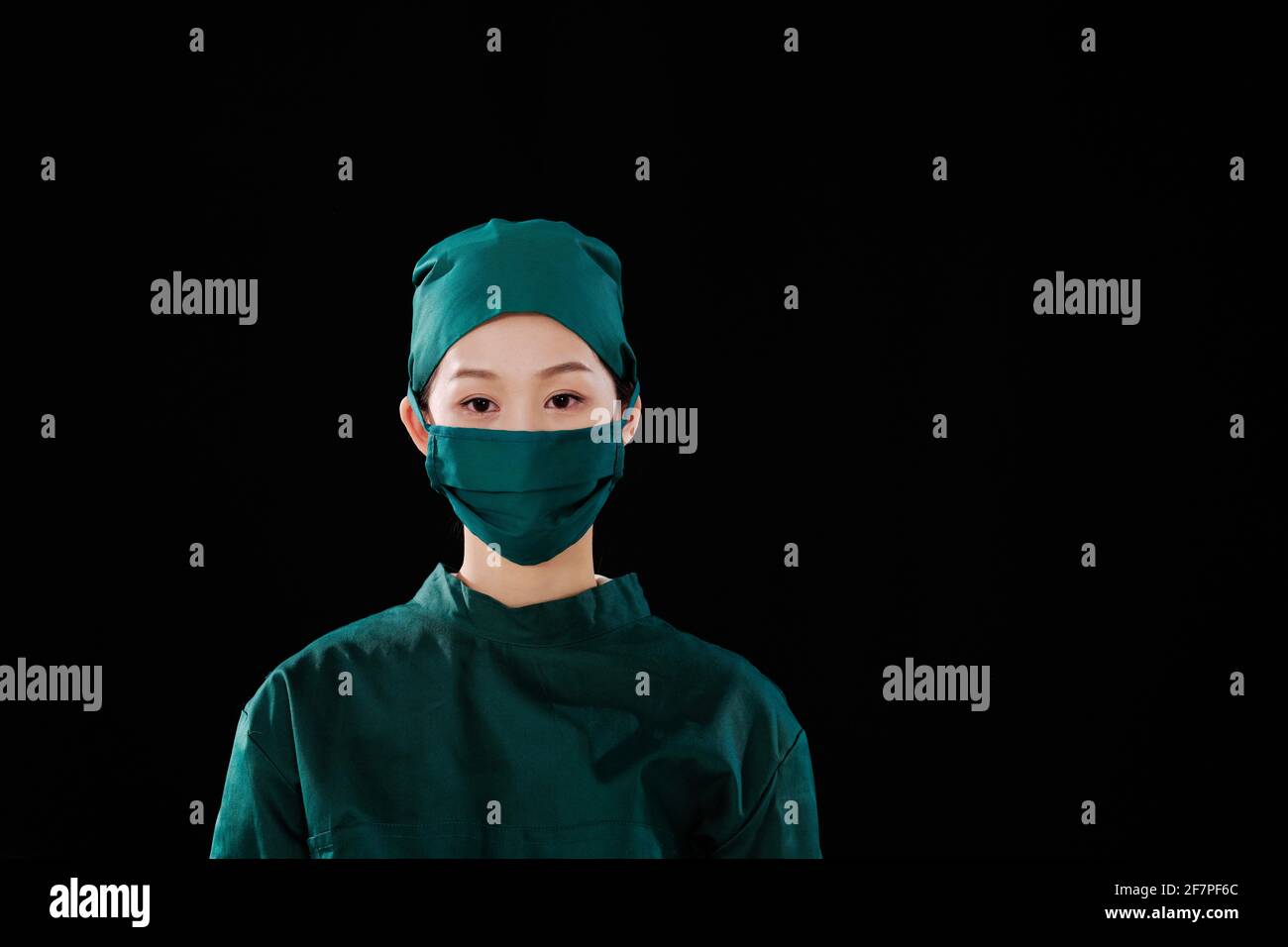 Portrait of a young female surgeon looking at the camera Stock Photo