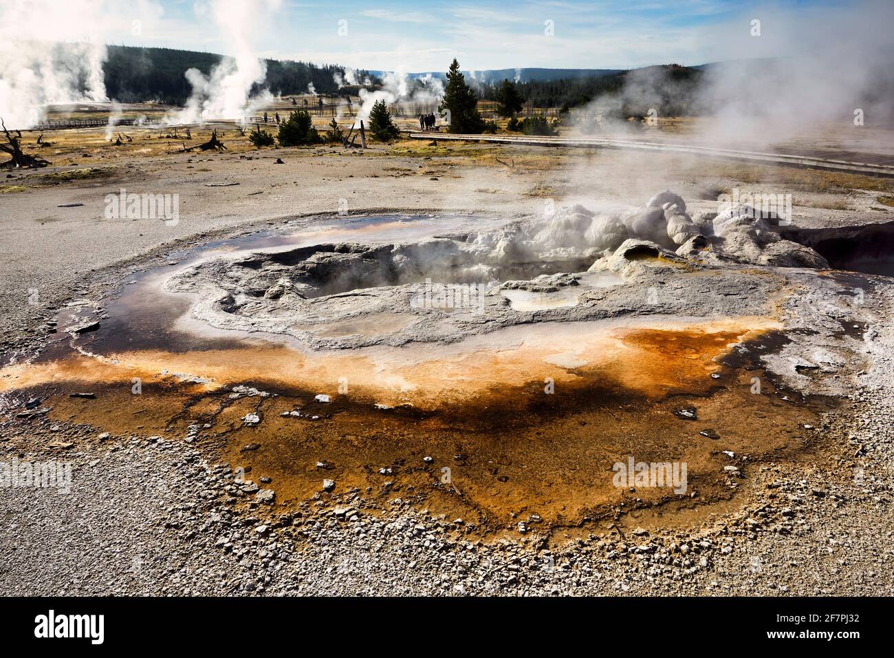 Black Sand Basin. Avoca Spring In the Yellowstone National Park