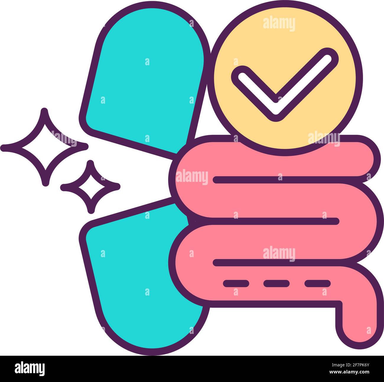 Digestive health supplements RGB color icon Stock Vector Image & Art
