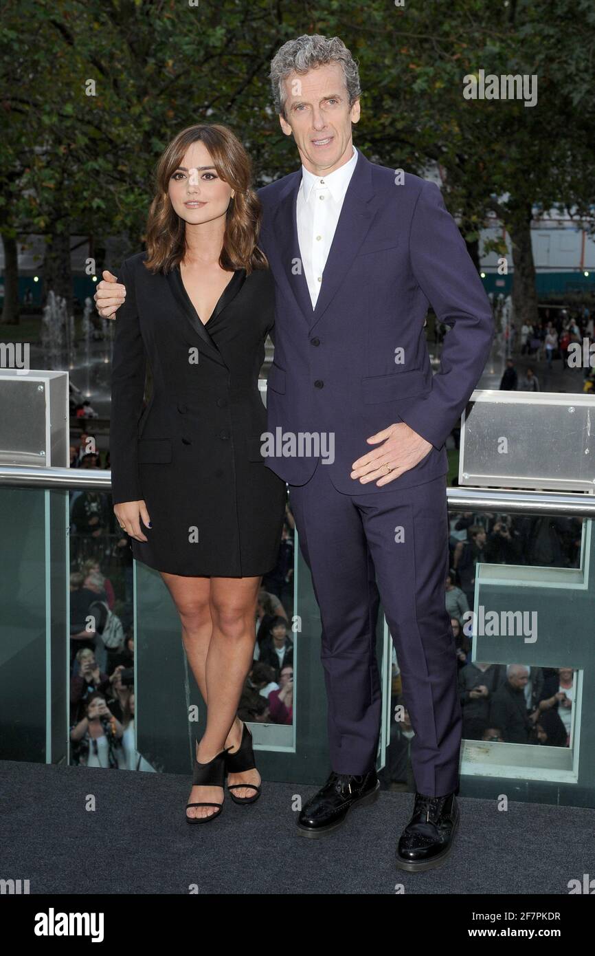 Jenna Coleman and Peter Capaldi attend the Doctor Who Series 8 West End TV Premiere at Odeon Leicester Square in London. 23.04.14 © Paul Treadway Stock Photo