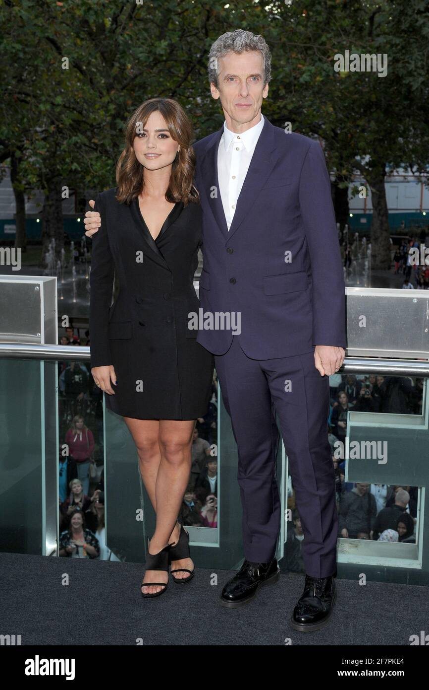 Jenna Coleman and Peter Capaldi attend the Doctor Who Series 8 West End TV Premiere at Odeon Leicester Square in London. 23.04.14 © Paul Treadway Stock Photo