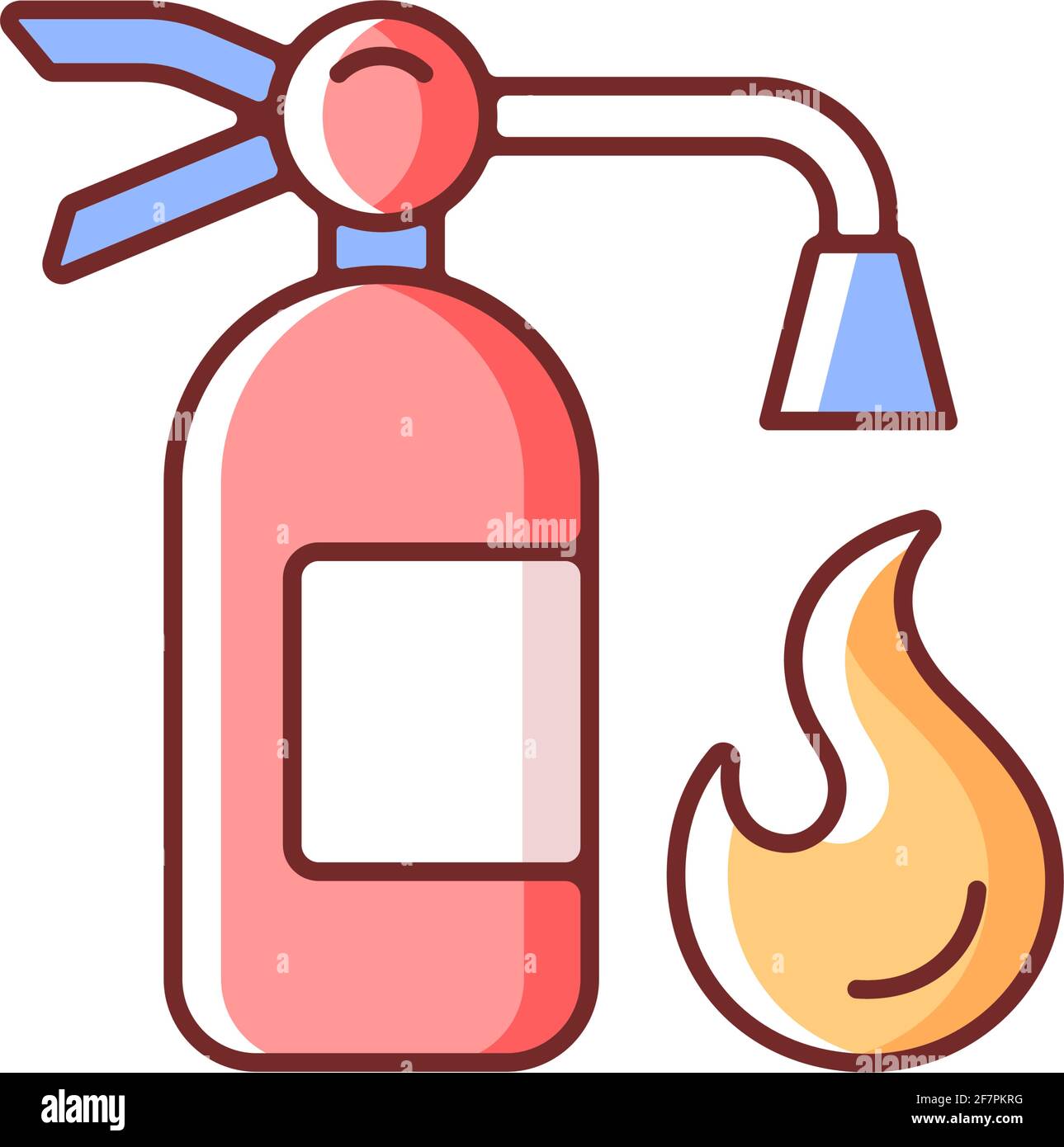 Fire extinguisher RGB color icon Stock Vector