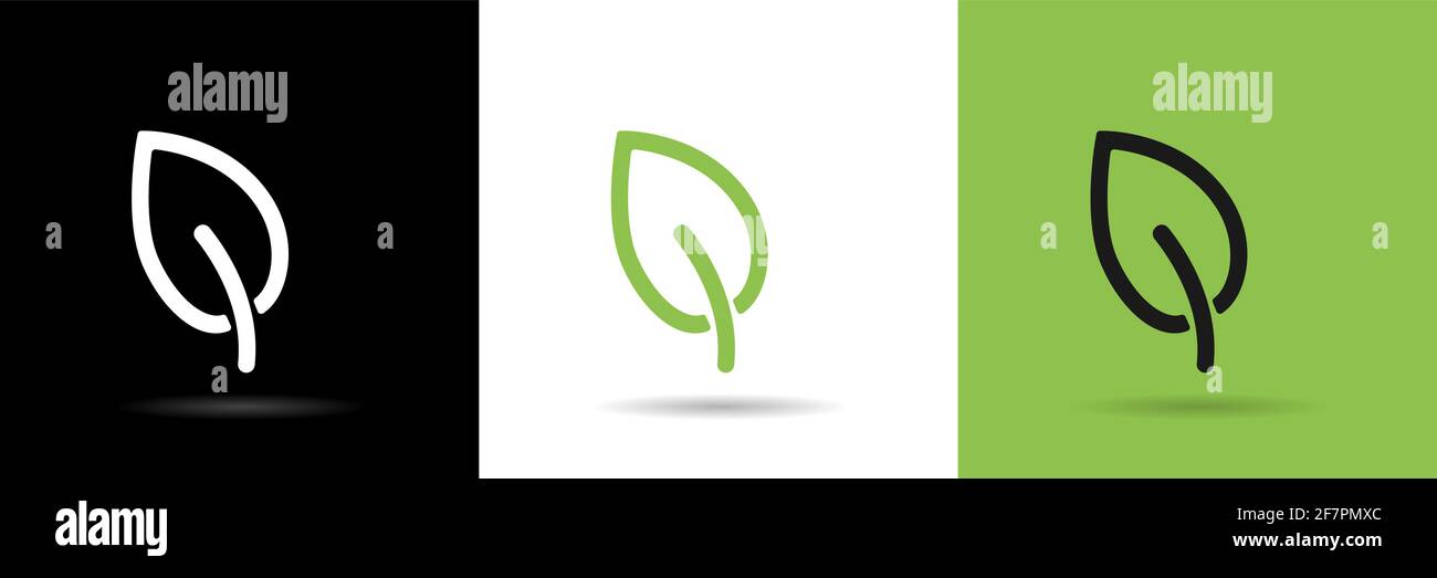 Green leaf icon vector illustration Stock Vector
