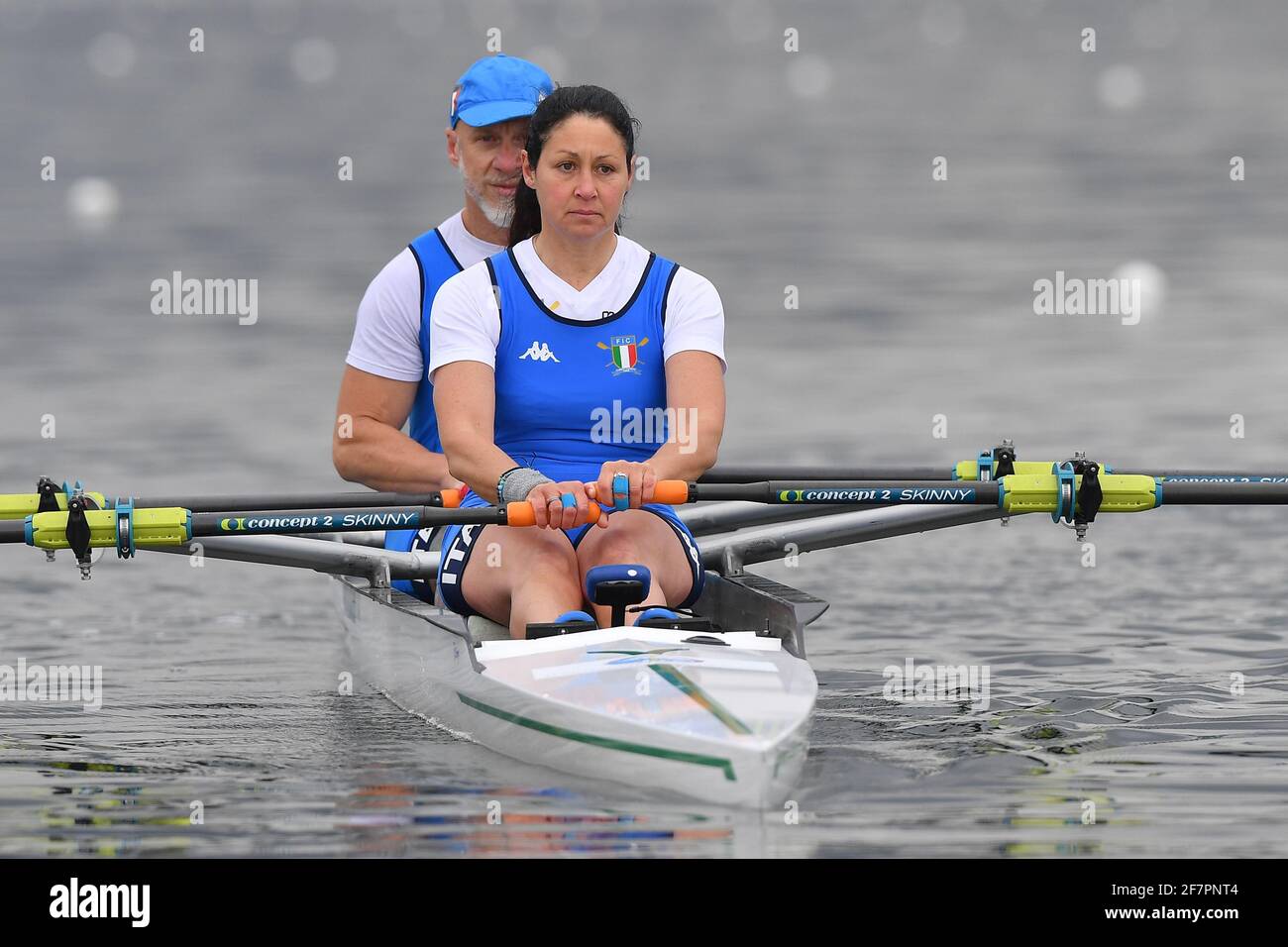 Varese, Italy. 09th Apr, 2021. Gianfilippo Mirabile NARDO Chiara (Italy), PR2 Mixed Double Sculls during European Rowing Championships 2021, Canoying - Photo Danilo Vigo/LM Credit: Live Media Publishing Group/Alamy Live News Stock Photo