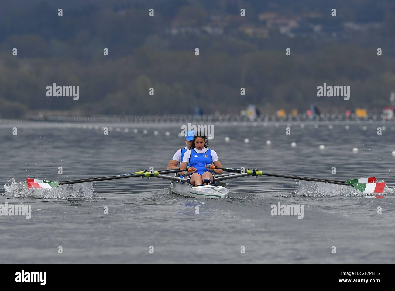 Varese, Italy. 09th Apr, 2021. Gianfilippo Mirabile NARDO Chiara (Italy), PR2 Mixed Double Sculls during European Rowing Championships 2021, Canoying - Photo Danilo Vigo/LM Credit: Live Media Publishing Group/Alamy Live News Stock Photo