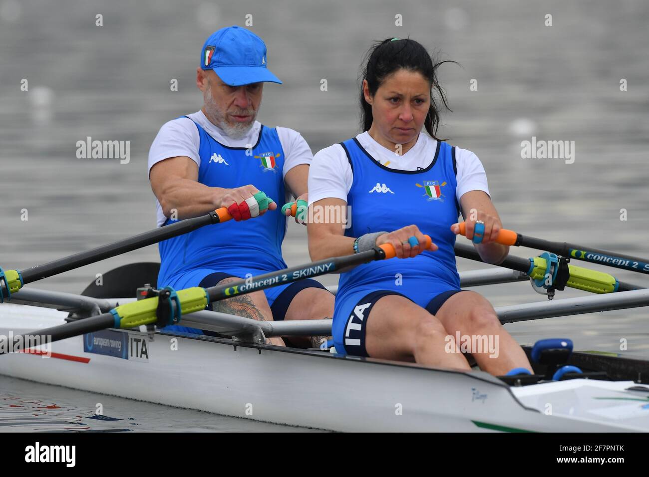 Varese, Italy. 09th Apr, 2021. Gianfilippo Mirabile NARDO Chiara (Italy), PR2 Mixed Double Sculls during European Rowing Championships 2021, Canoying - Photo Danilo Vigo/LM Credit: Live Media Publishing Group/Alamy Live News Stock Photo