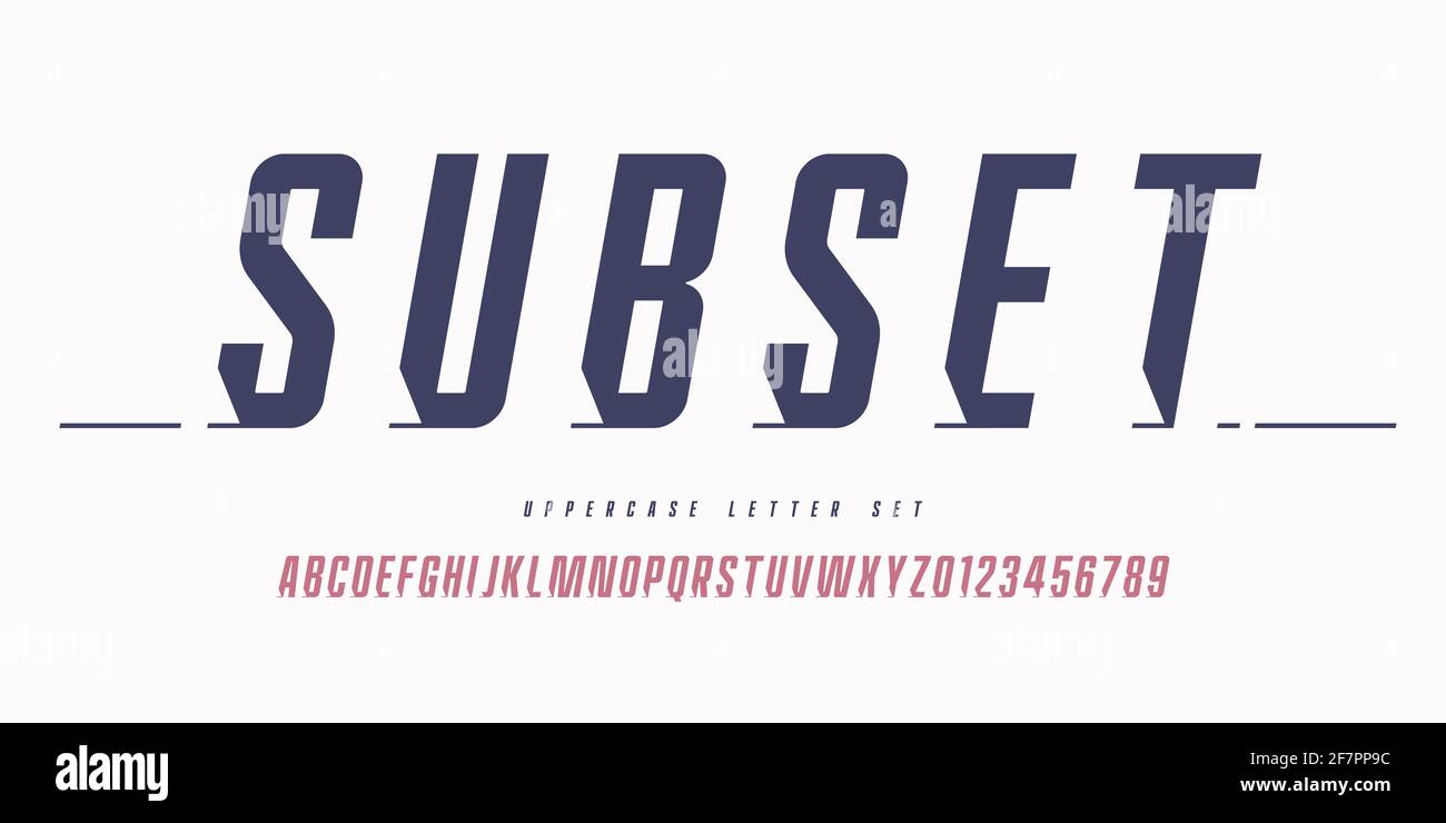 Vector Stylish Sans Serif Font Uppercase Letter Set Alphabet 