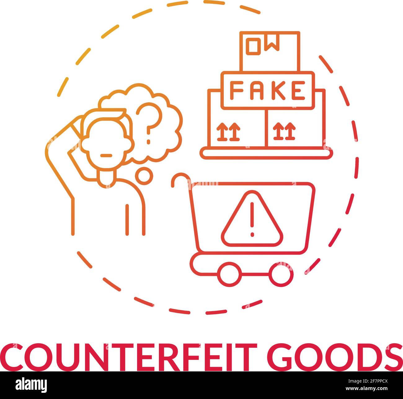 Counterfeit goods concept icon Stock Vector Image & Art Alamy
