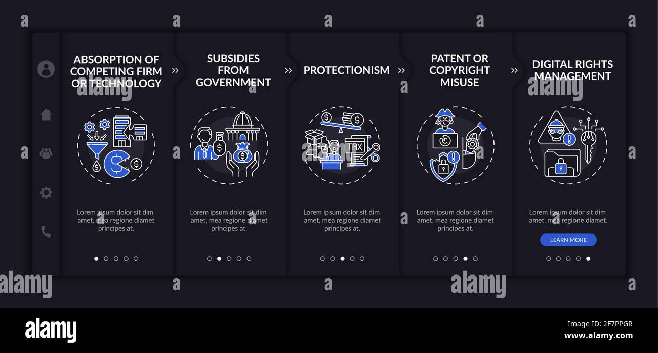 Noncompetitive policy onboarding vector template Stock Vector