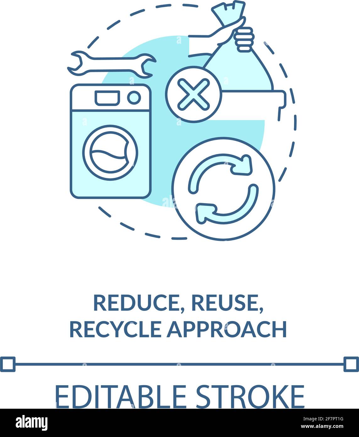Reduce Reuse Recycle Approach Concept Icon Stock Vector Image Art Reduce Reuse Recycle Approach Concept Icon Stock Vector Image Art