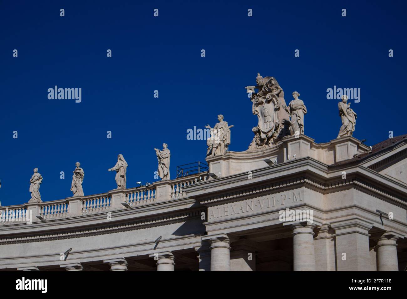 Views of columnata de Bernini buildings. Vatican City, Italy Stock Photo