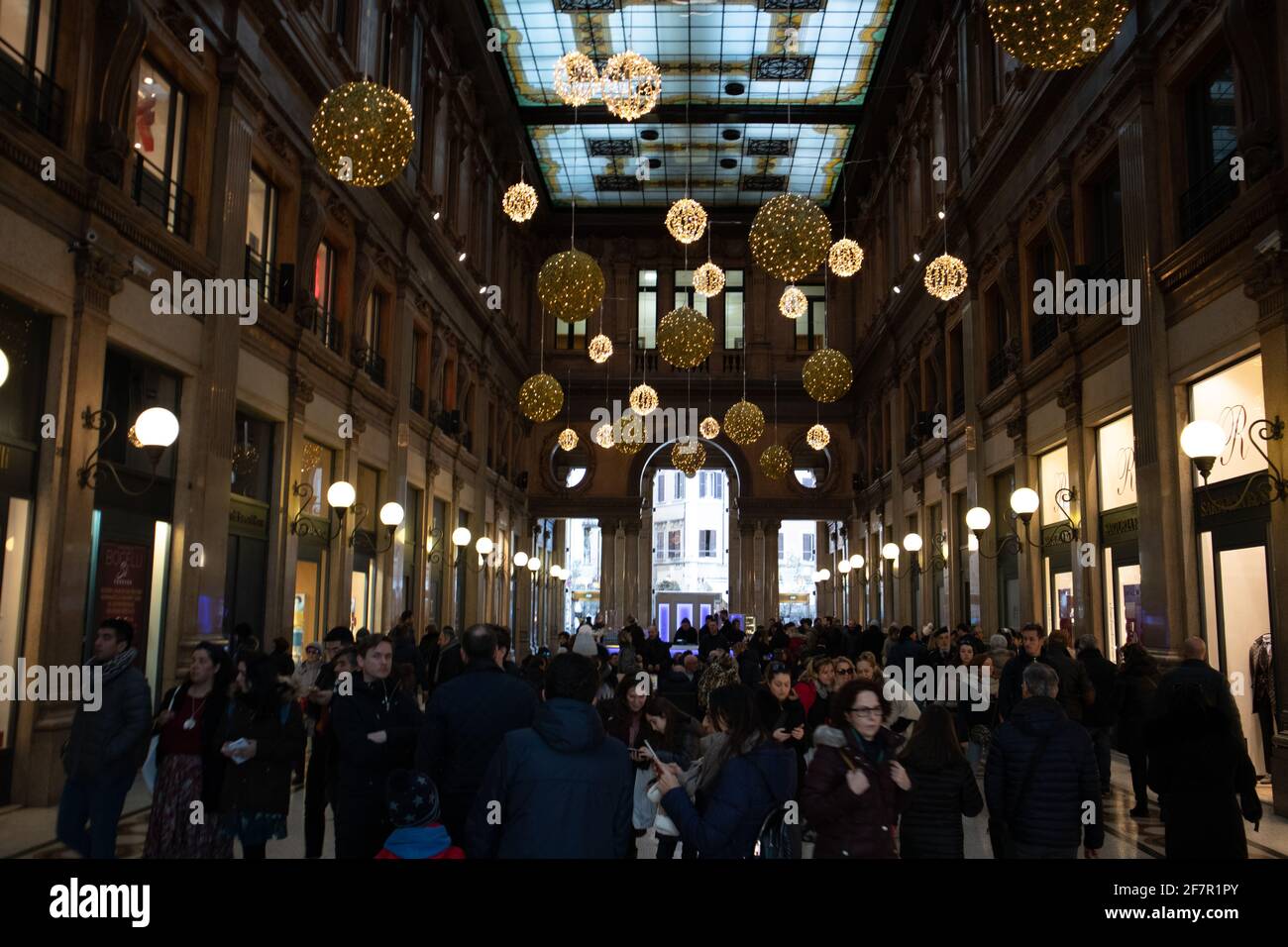 Shoping Center Galleria Alberto Sordi. Rome, Italy Stock Photo