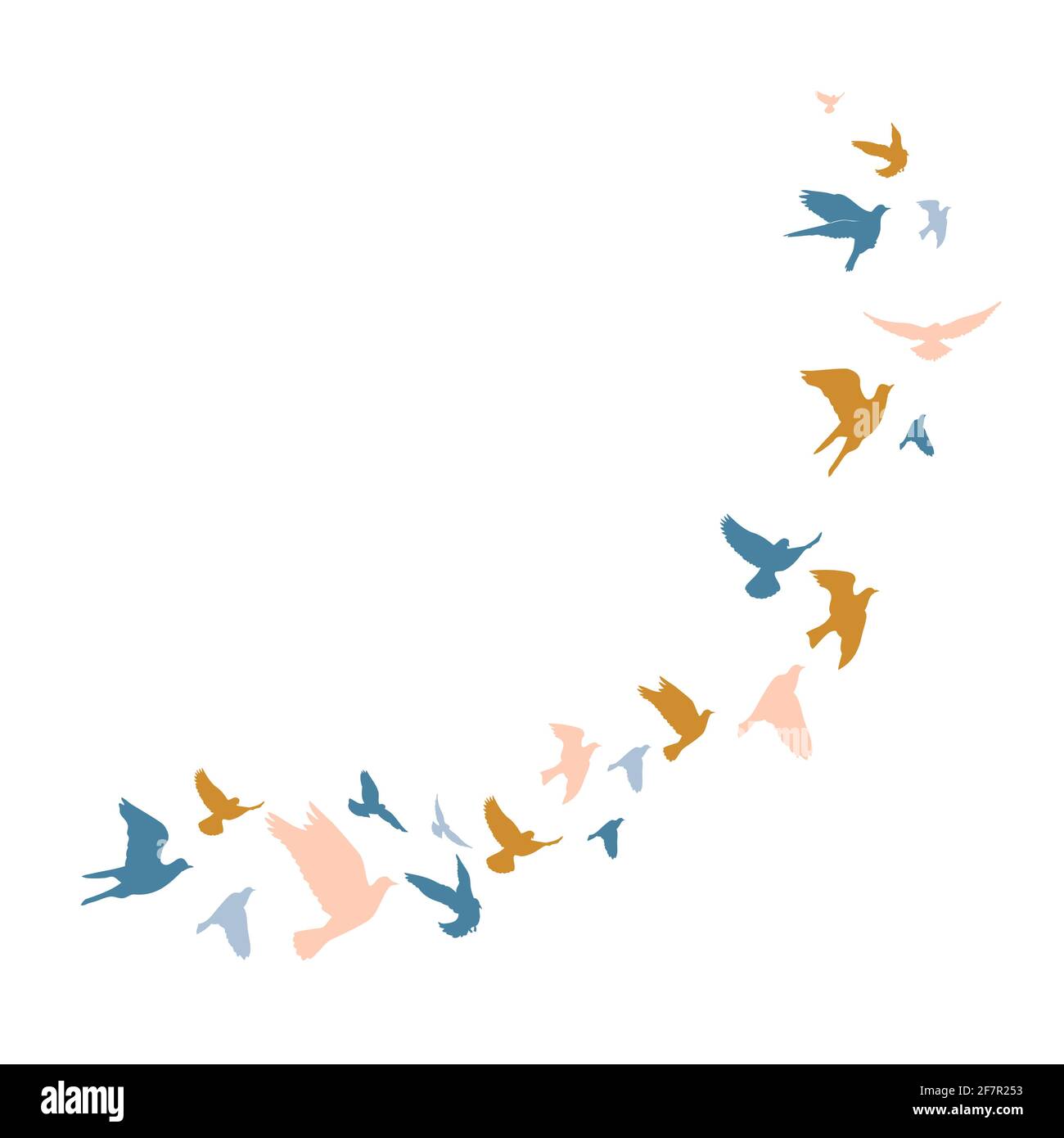 Vector background of colorful silhouette birds Stock Vector Image & Art ...