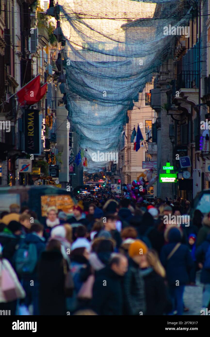 Views of atroman streets in Cristmas. Rome, Italy Stock Photo - Alamy