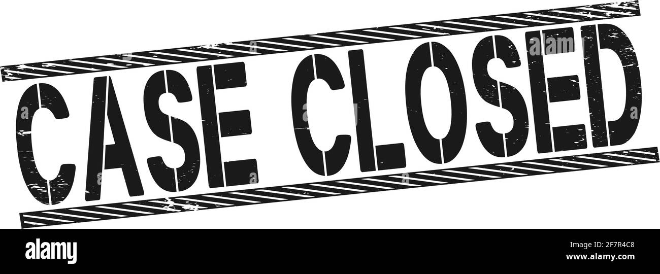 Red stamp case closed , vector illustration on white Stock Vector Image