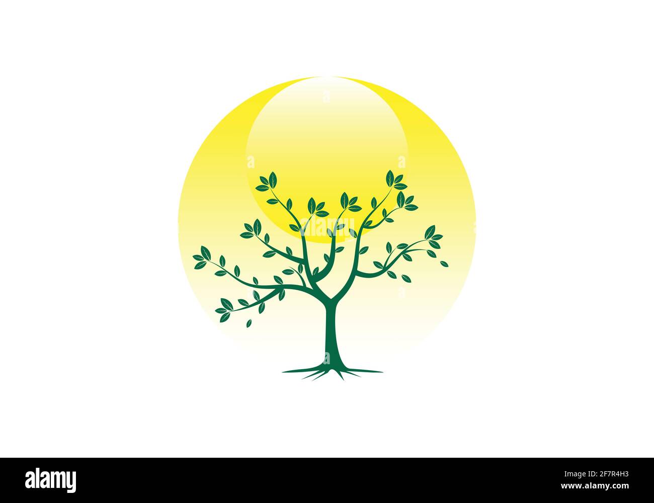 tree logo design vector illustration template Stock Vector