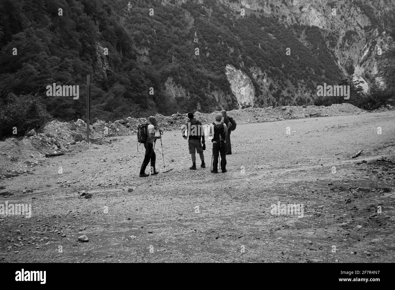 Family mountain hiker Black and White Stock Photos & Images - Alamy
