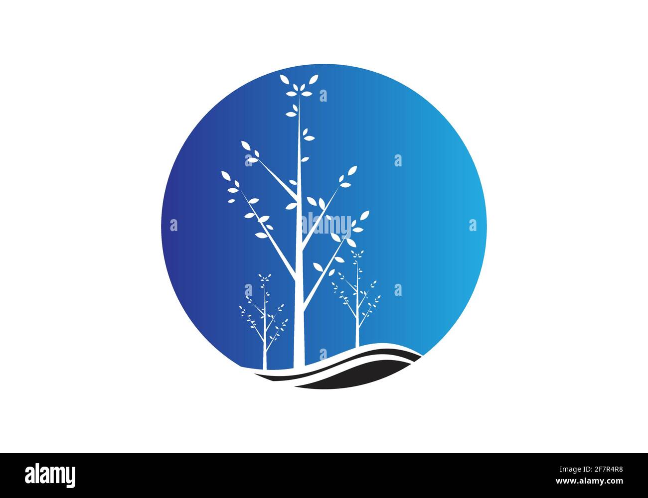 tree logo design vector illustration template Stock Vector