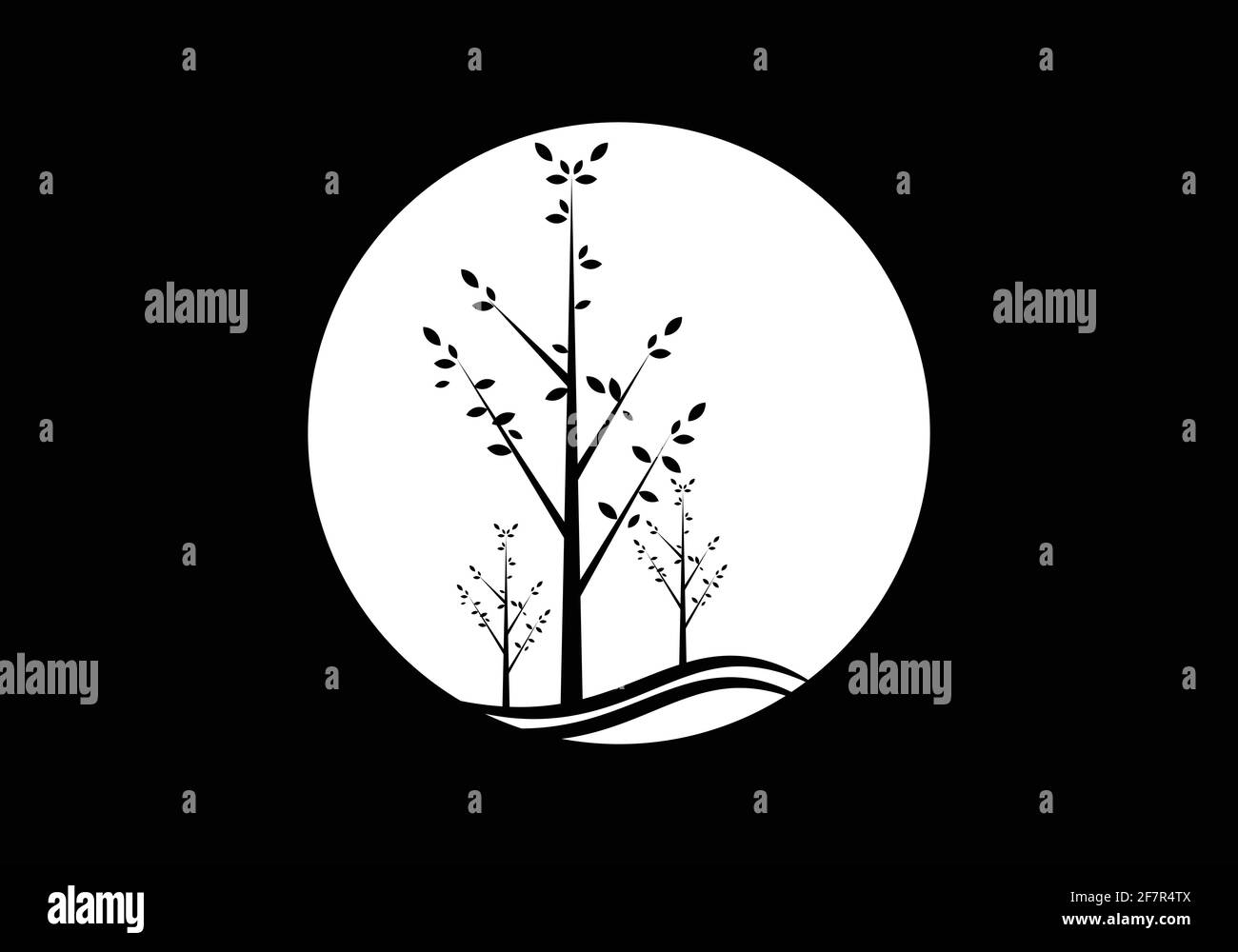 tree logo design vector illustration template Stock Vector Image & Art ...
