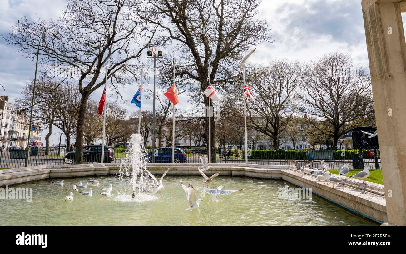 Union jack flags flying half mast hires stock photography and images