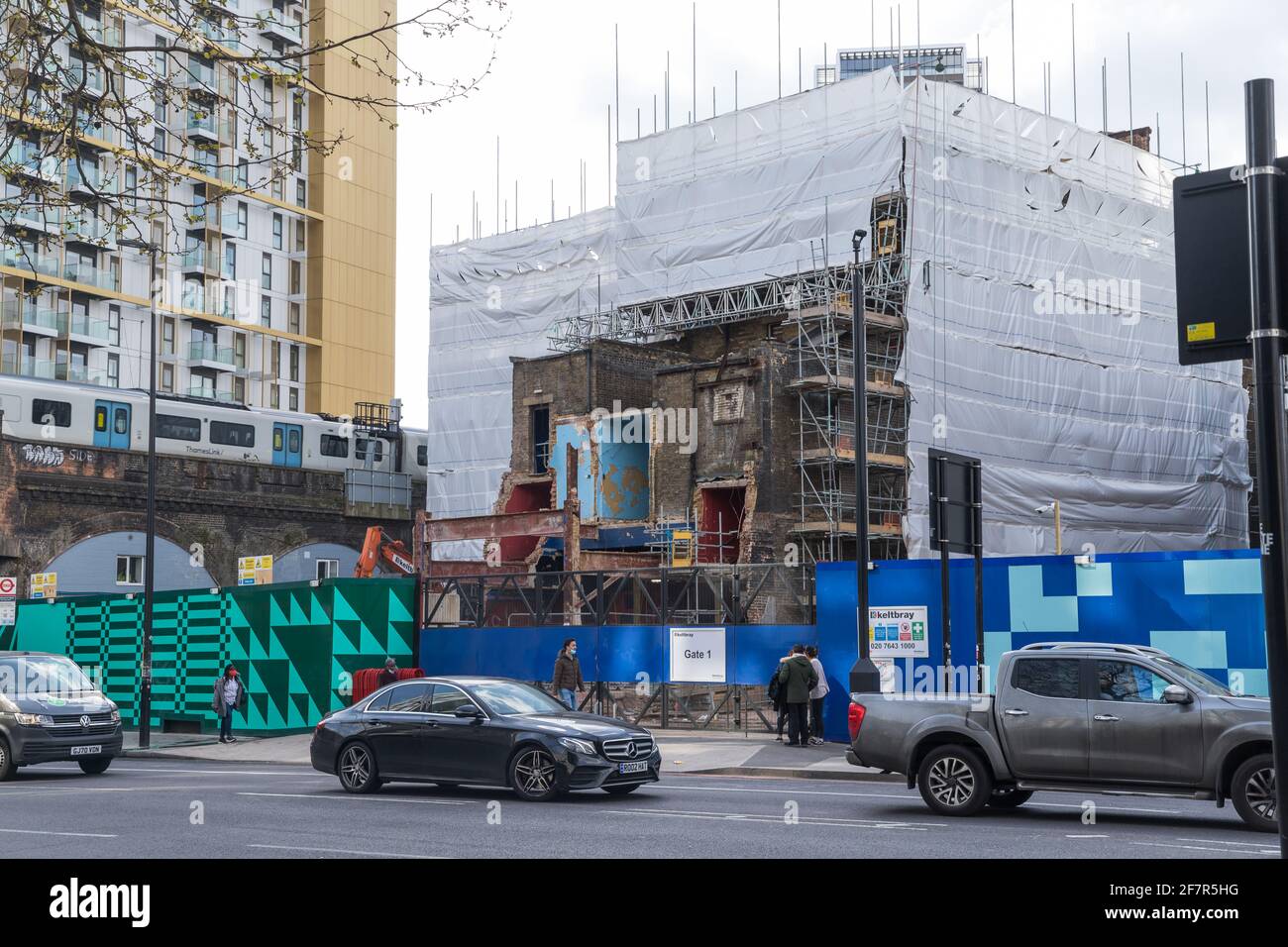 Demolition of the Elephant and Castle shopping centre, London Stock Photo