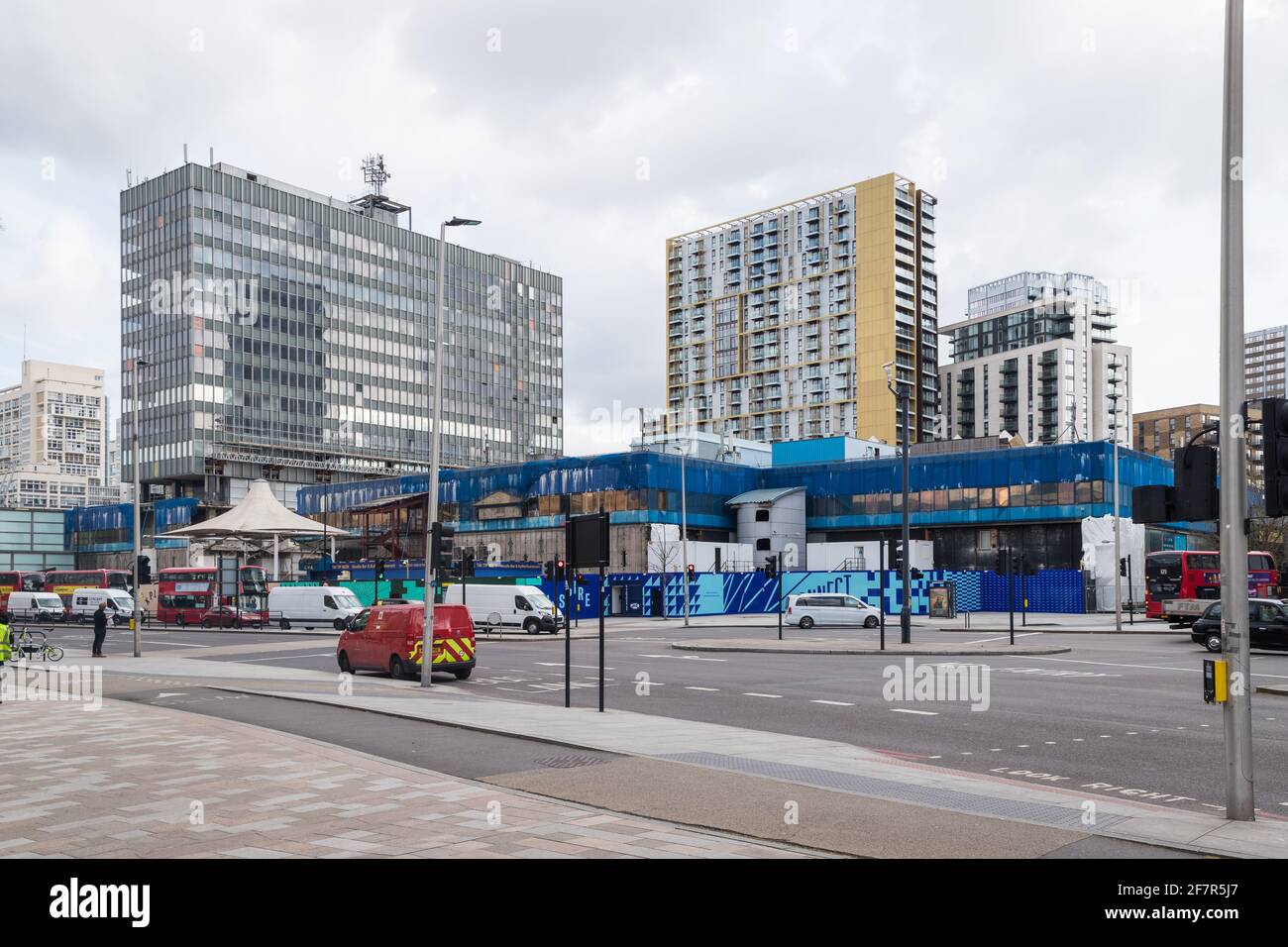 Demolition of the Elephant and Castle shopping centre, London Stock Photo