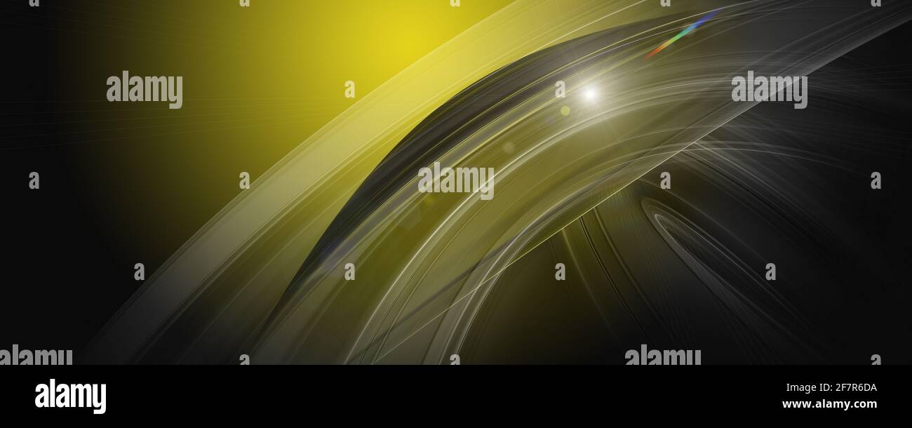 Futuristic wave panorama background design with lights Stock Photo