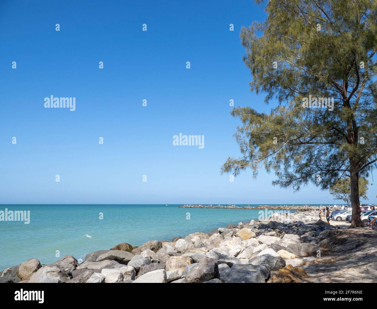 The Jetty in Venice Florida on the Gulf of Mexico in the USA Stock Photo
