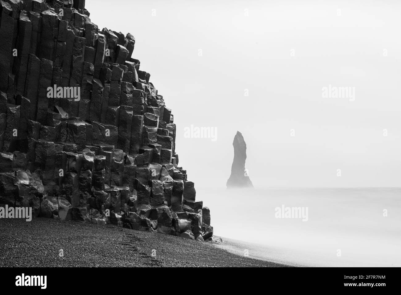 Black basalt stones Black and White Stock Photos & Images - Alamy