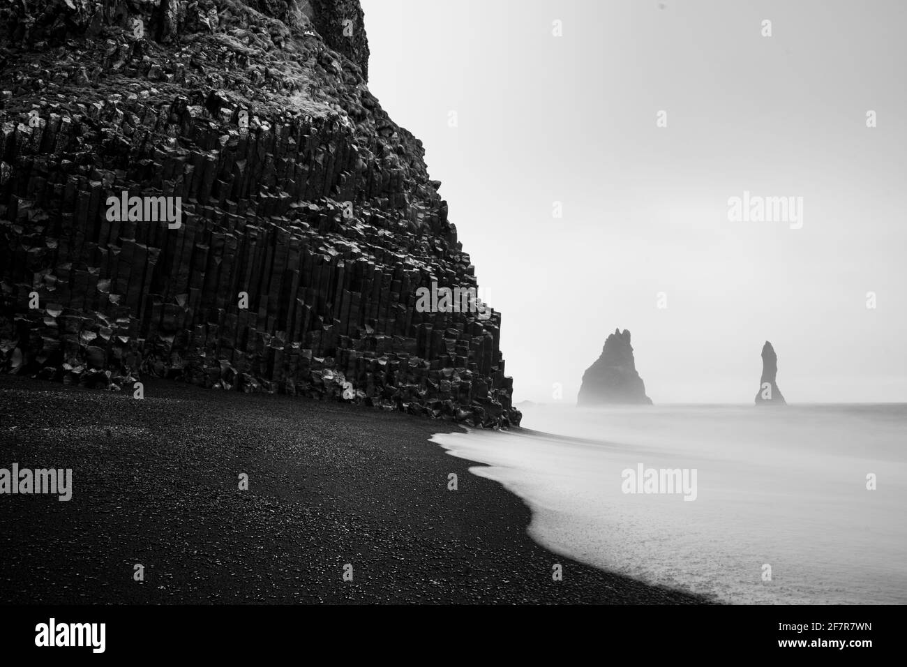 Black basalt stones Black and White Stock Photos & Images - Alamy