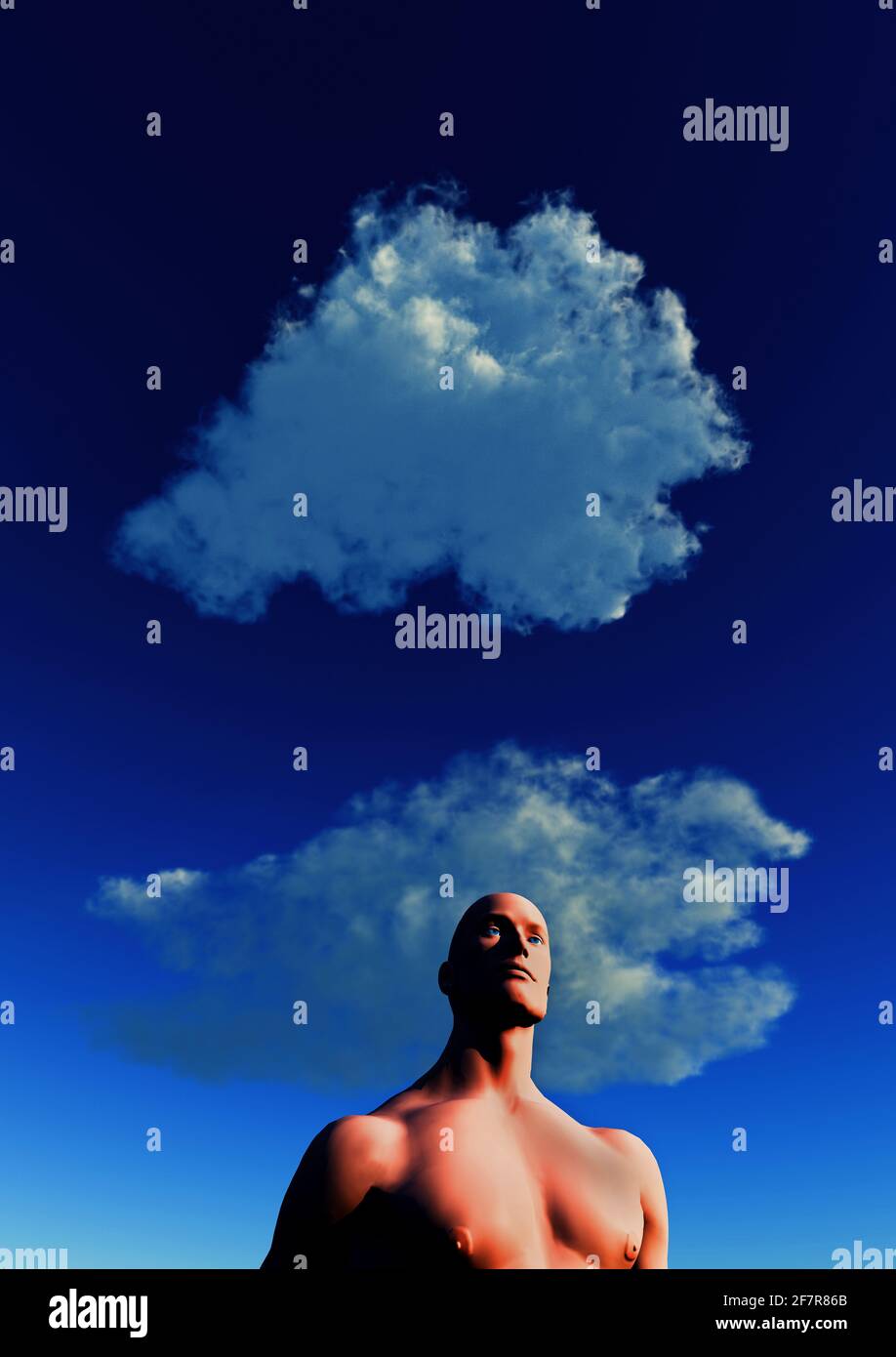 Head In The Clouds Stock Photo Alamy