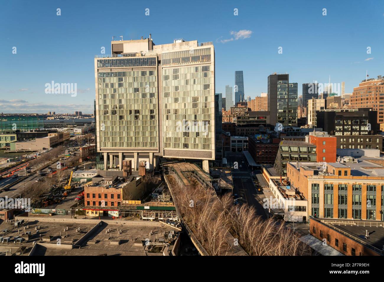 Meatpacking District and Chelsea in New York seen from the Whitney Museum on Friday, March 26, 2021. (© Richard B. Levine) Stock Photo