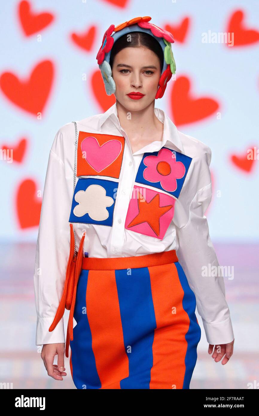Madrid, Spain. 09th Apr, 2021. Agatha Ruiz de la Prada fashion show at MBFW  Madrid Fashion Week, April 9, 2021 POOL/MBFW Madrid/Cordon Press Images  will be for editorial use only. Only for