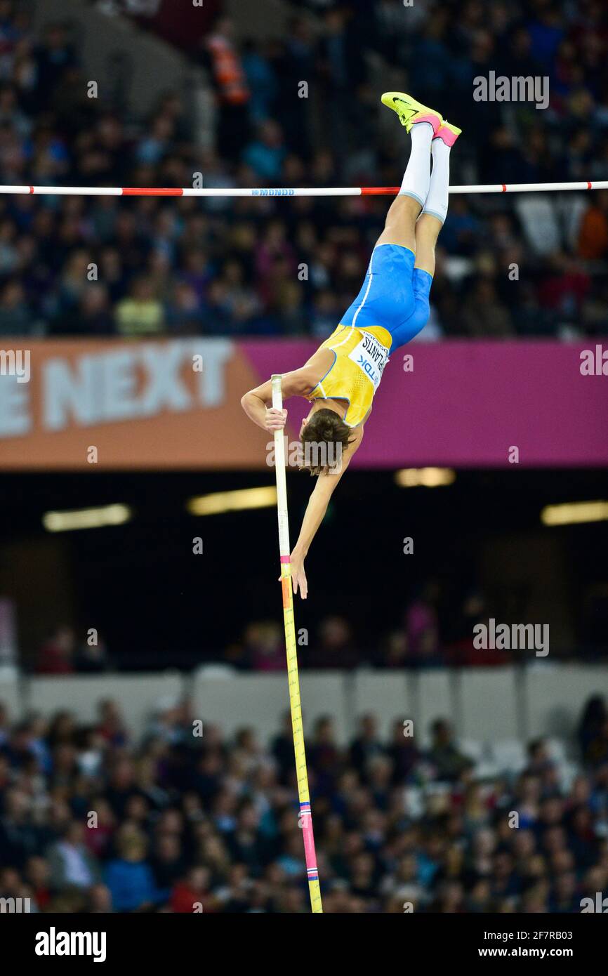Armand Duplantis (Sweden). Pole Vault Final. IAAF Athletics World Championships, London 2017 Stock Photo