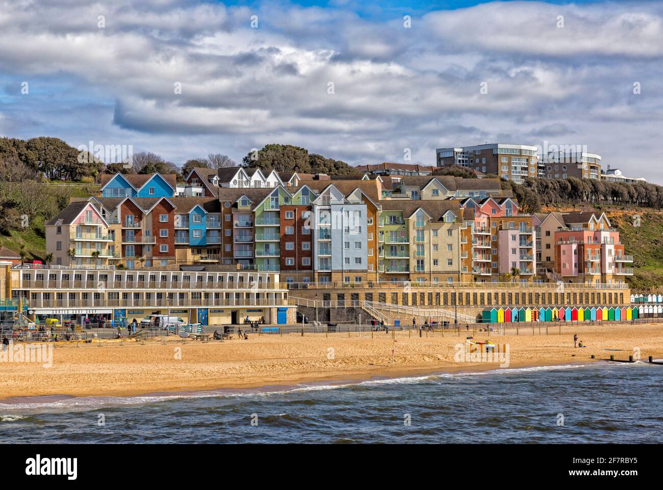 beach and seafront properties at Bournemouth, Dorset