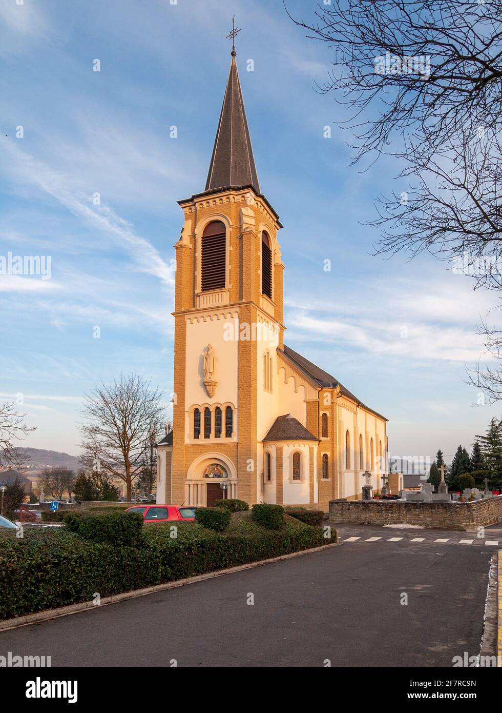 Christian Church In Schuttrange Luxembourg Stock Photo Alamy