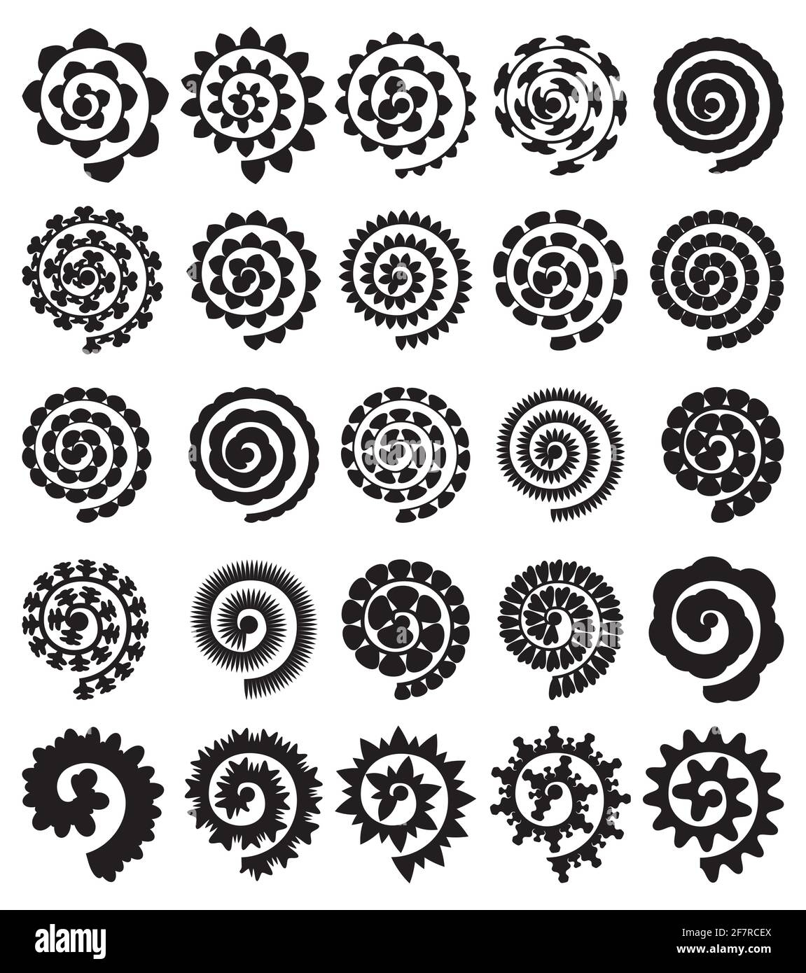 Rolled Paper Flower. Vector Illustration. Paper Cut Template Isolated on White. Stock Vector