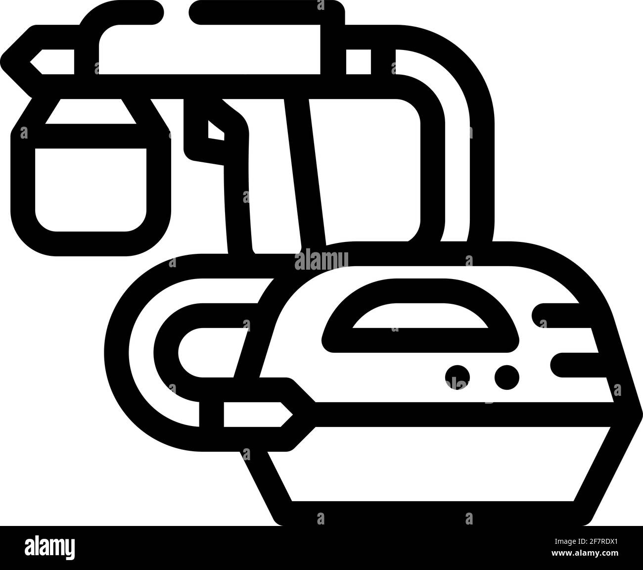 spray gun tool line icon vector illustration Stock Vector Image & Art ...