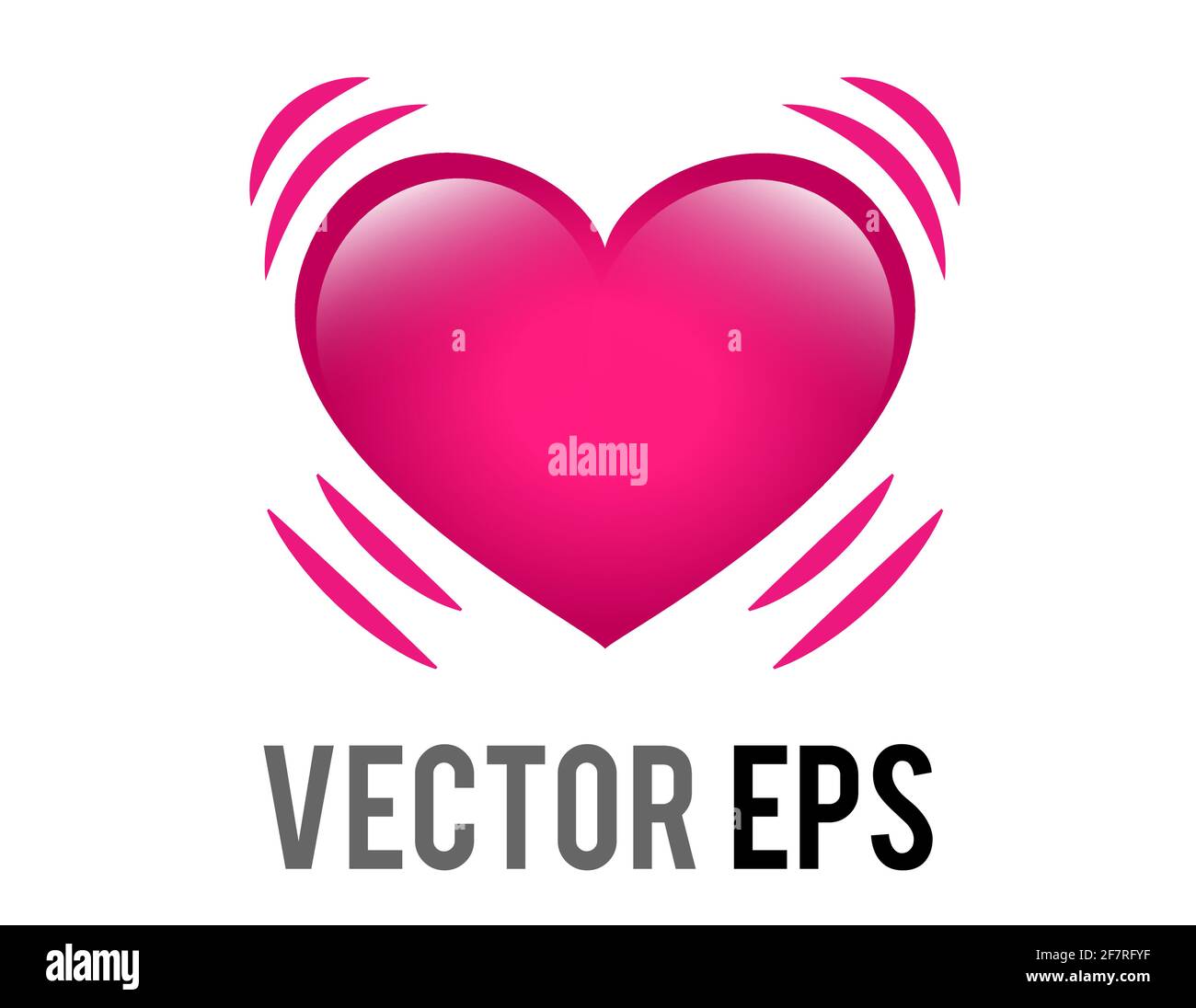 The isolated vector glossy pink beating heart icon with vibration movement  lines, representing either life, or love Stock Vector Image & Art - Alamy
