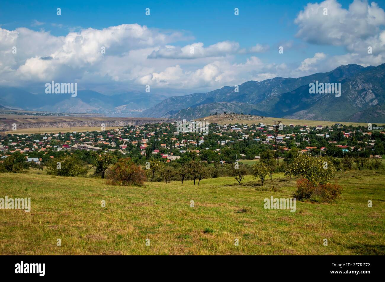Scenic view of the village of Dsegh overlooking Debed canyon in Armenia Stock Photo