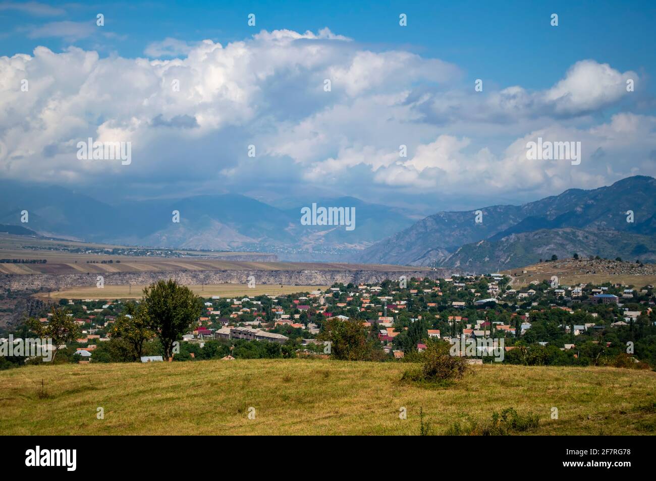 Scenic view of Dsegh village and Debed canyon in Lori province of Armenia Stock Photo