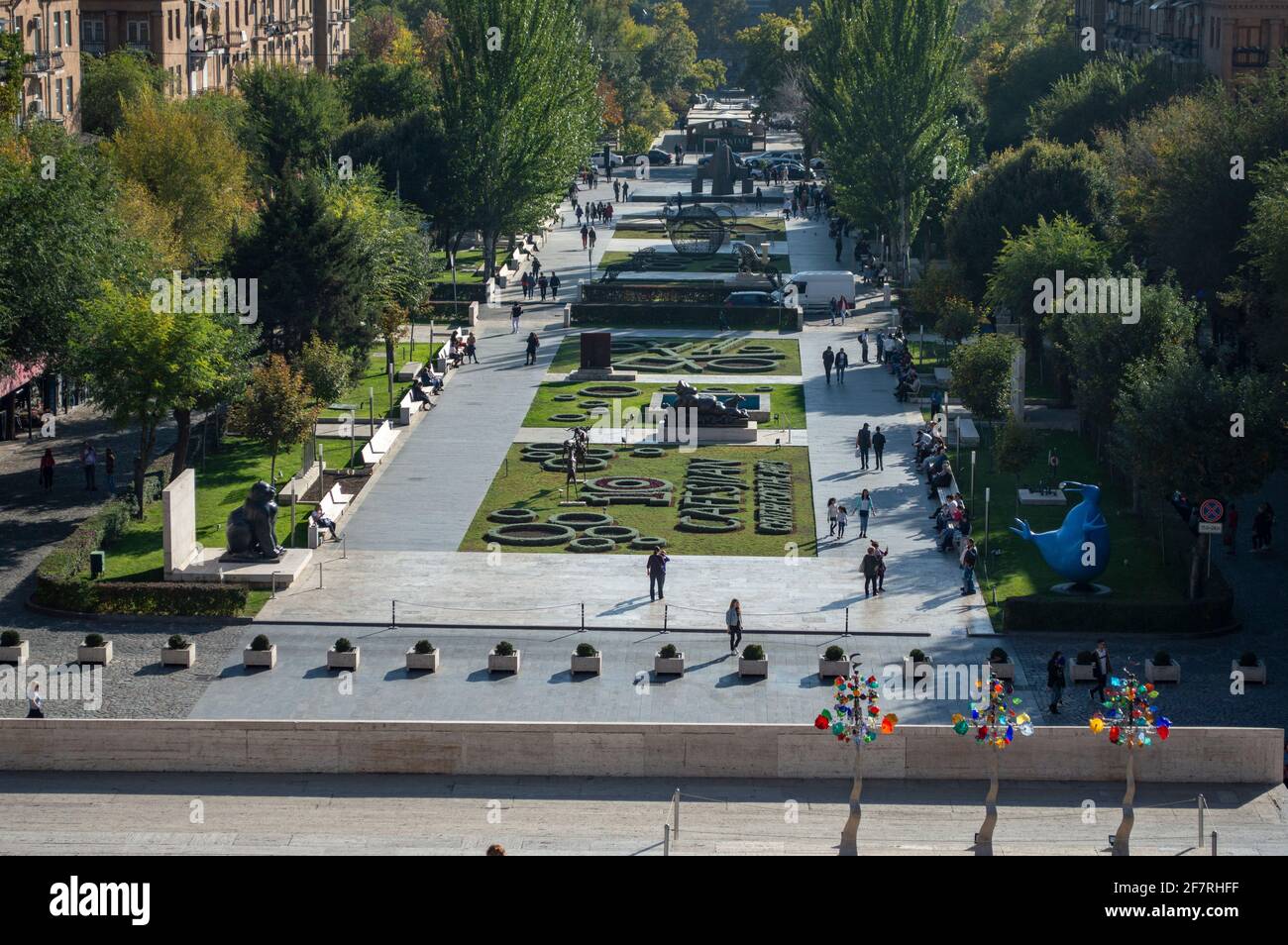 Yerevan, Armenia - October 31, 2019: Cafesjian Center for the Arts at the Cascade complex in Yerevan, Armenia Stock Photo