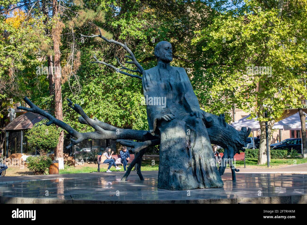 Yerevan, Armenia - October 31, 2019: Statue of Komitas, an Armenian composer and musicologist, in downtown Yerevan, Armenia Stock Photo