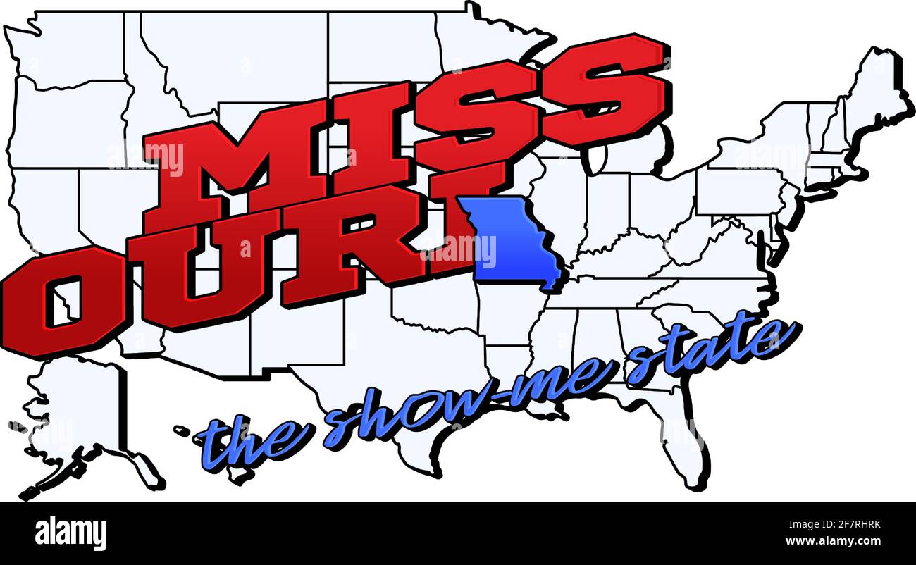 missouri state. Vector illustration with US missouri state on american ...