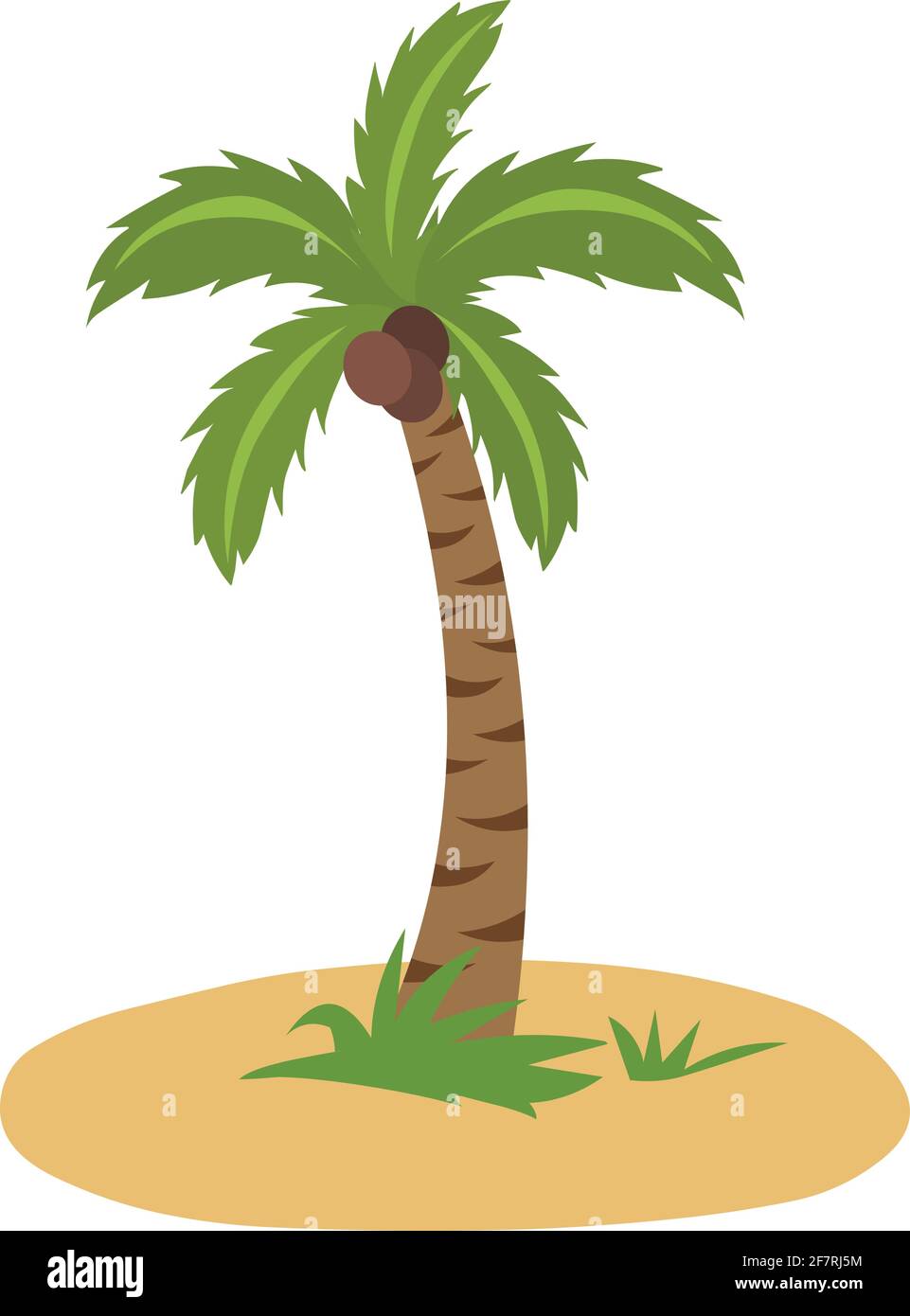 Palm tree illustration vector isolated on white background Stock Vector