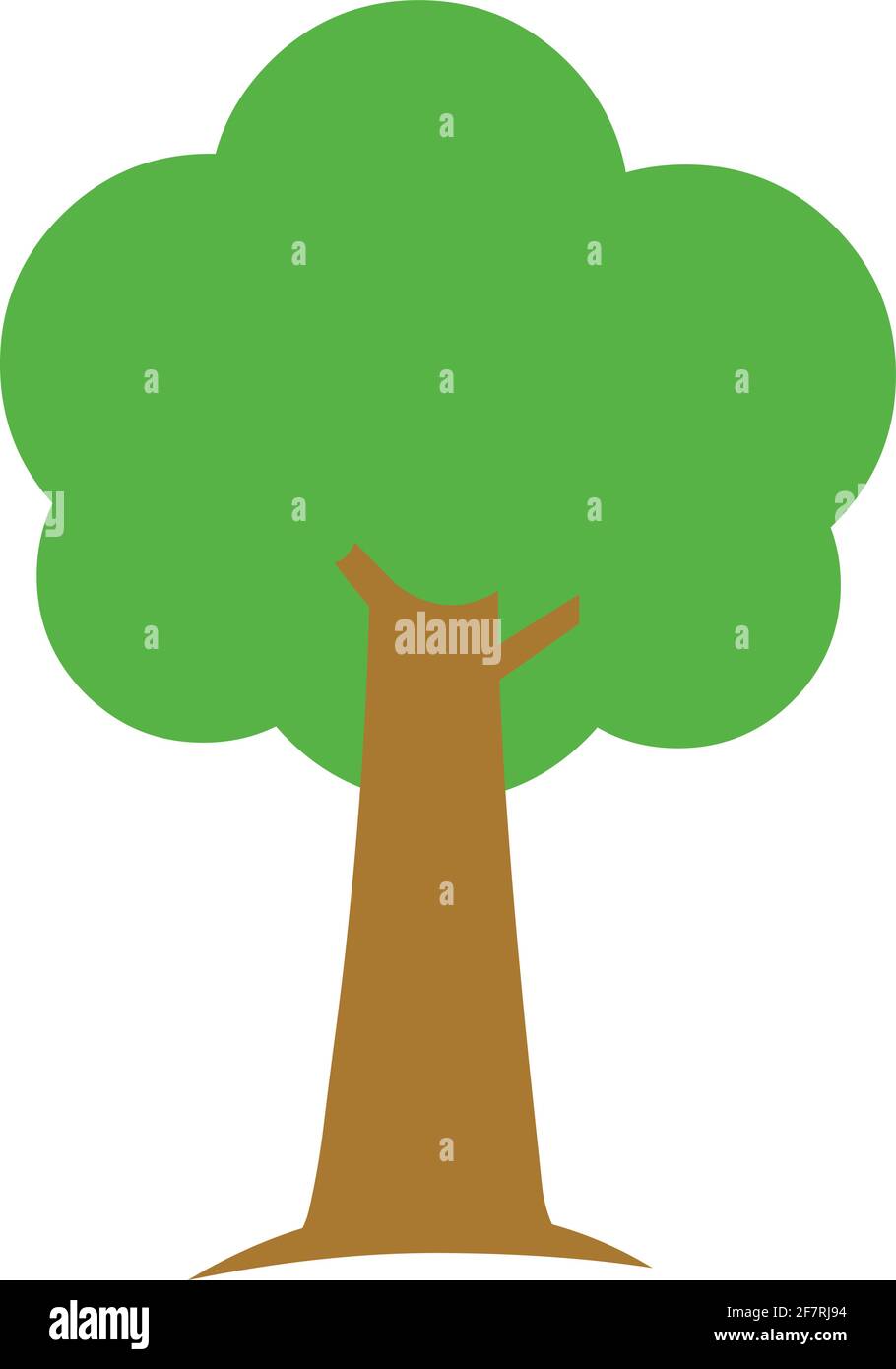 Tree logo icon vector isolated on white background, flat style tree illustration Stock Vector