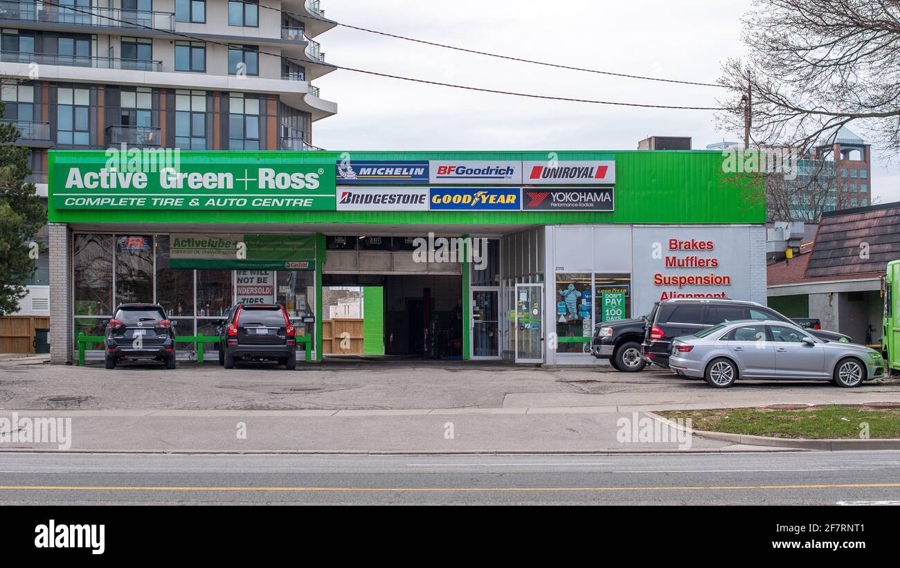 Facade of an Active Green + Ross in the city of Toronto, Canada Stock Photo